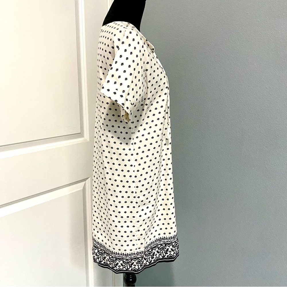 Women’s Vineyard Vines Linen blend tassel mini Dress preppy White Black size 6 - Picture 4 of 8